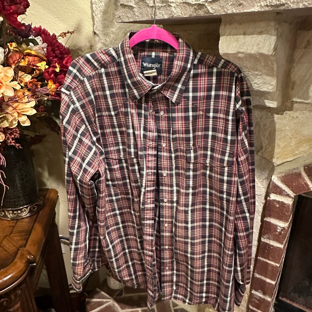 Wrangler pearl snap long sleeve 2xl men’s